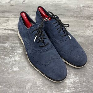 Cole Haan Zerogrand Navy Blue Suede Shoes 12 M